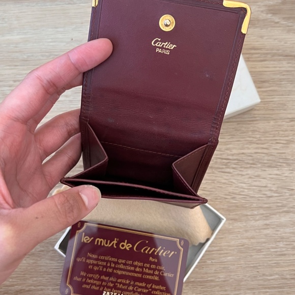 Original RARE Classic Vintage Cartier Coin Purse with Certificate and Box - Picture 3 of 5